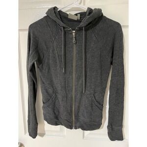 Vintage Athleta Full Zip Hoodie Charcoal Gray XXS Athleisure Athletic Jacket